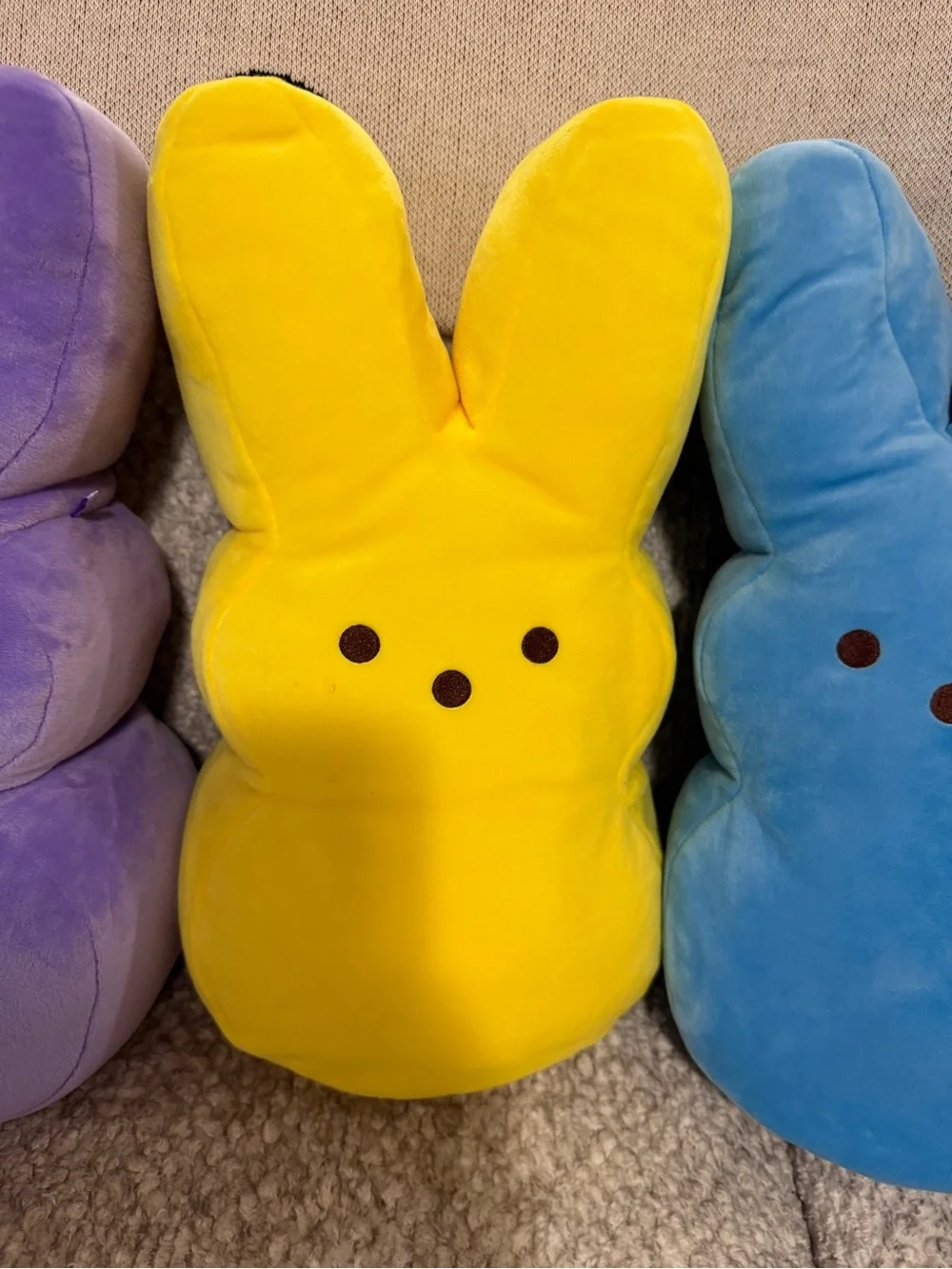 Peeps Bunny Plush Pillow Set (4) Large Easter Peep Decor Decorations